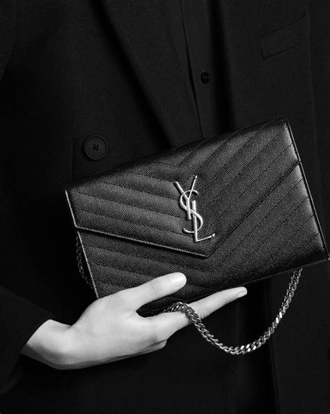 ysl medium vs wallet on chain|YSL monogram chain wallet.